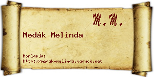 Medák Melinda névjegykártya